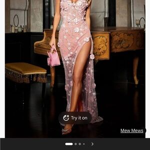 Floral embroidered maxi gown - gorgeous details